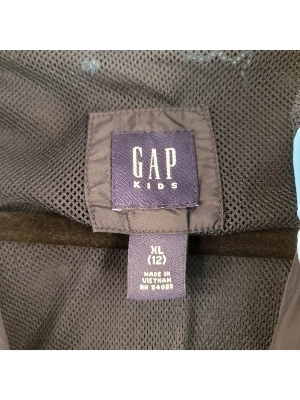 Gap Windbreaker Full-Zip Jacket Kids XL12 Blue Stripe Outdoor Blokecore Sporty